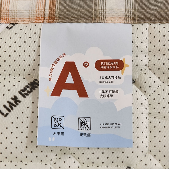 91家纺网 家纺一手货源 找家纺 恋绒家纺 无印风高低床学生床褥水洗棉宿舍上下铺软床垫 灰黄格