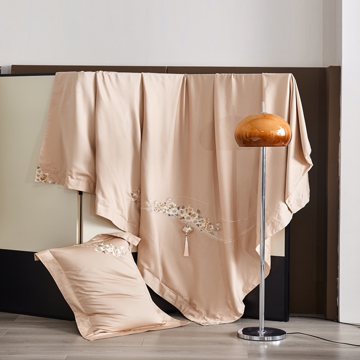 91家纺网 家纺一手货源 找家纺 爱情故事2025春夏居家新品四件套 繁花-玉