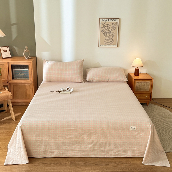 91家纺网 家纺一手货源 找家纺 21度C 2025新款A类全棉母婴级四件套单品系列-单床单 春野玉