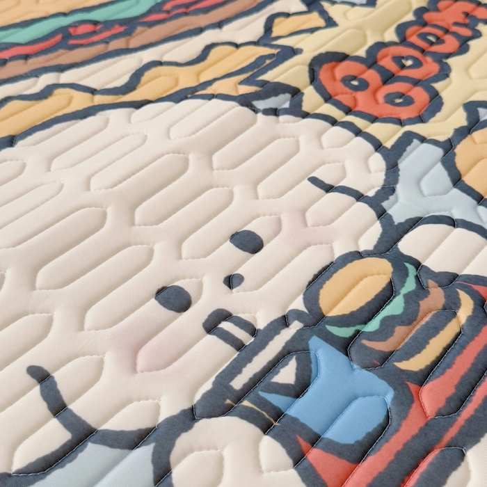 91家纺网 家纺一手货源 找家纺 美乐迪家纺 2025新款儿童乳胶凉席 汉堡小狗