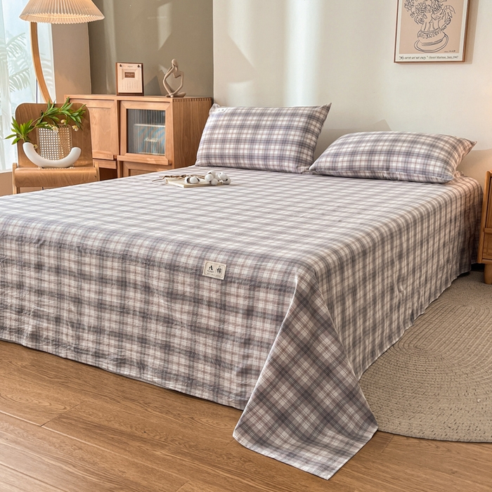 91家纺网 家纺一手货源 找家纺 21度C 2025新款A类全棉母婴级四件套单品系列-单床单 可可粉