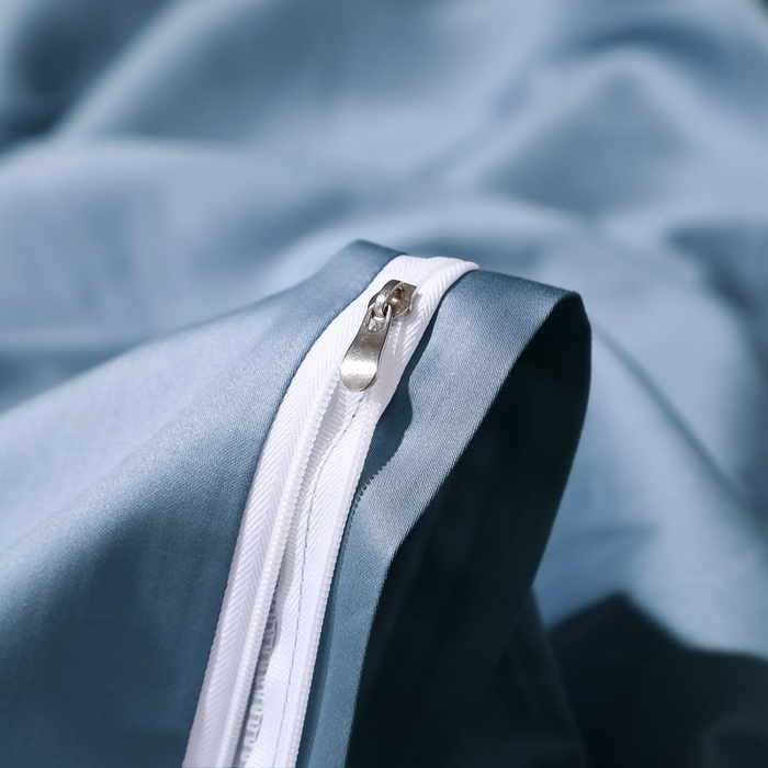 91家纺网 家纺一手货源 找家纺 晶缦家纺 2025新款全棉纯棉50支双股贡缎长绒棉纯色单品被套 绮芸-天青蓝 