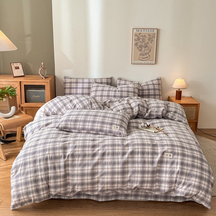 91家纺网 家纺一手货源 找家纺 21度C 2025新款A类全棉母婴级四件套单品系列-单被套 可可粉