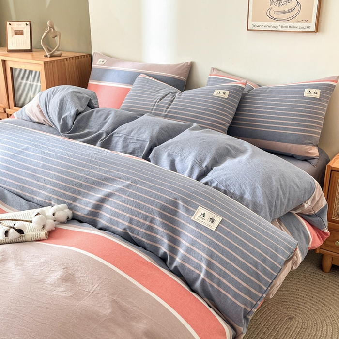 91家纺网 家纺一手货源 找家纺 21度C 2025新款A类全棉母婴级四件套单品系列-单被套 莱卡条