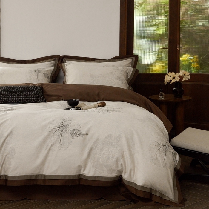 91家纺网 家纺一手货源 找家纺 由丽家纺 2025新款数码印花四件套 觅柔