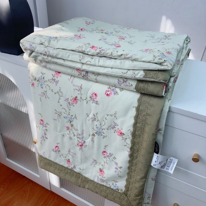 91家纺网 家纺一手货源 找家纺 （总）暖居 2025新款纯棉法式包边全棉夏被可机洗纯棉空调被夏凉被跑量款