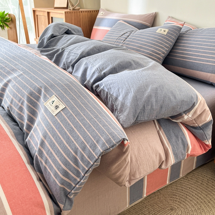 91家纺网 家纺一手货源 找家纺 21度C 2025新款A类全棉母婴级四件套单品系列-单被套 莱卡条