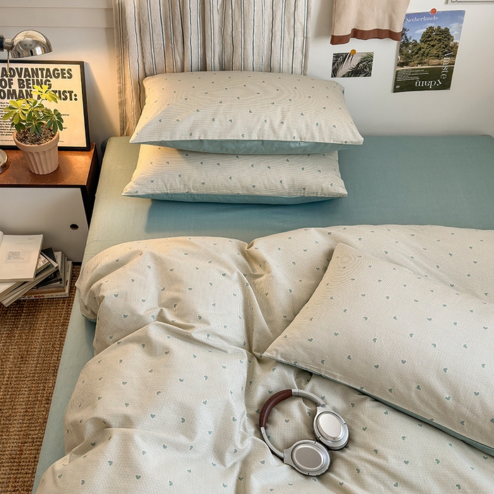 91家纺网 家纺一手货源 找家纺 麦伦家居 2025春夏新品全棉斜纹40支13372系列 初遇-绿