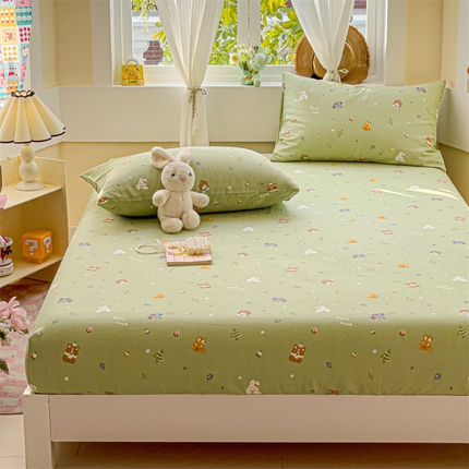 名兮家居 2025新款全棉双层纱床笠 双层纱-圣诞屋