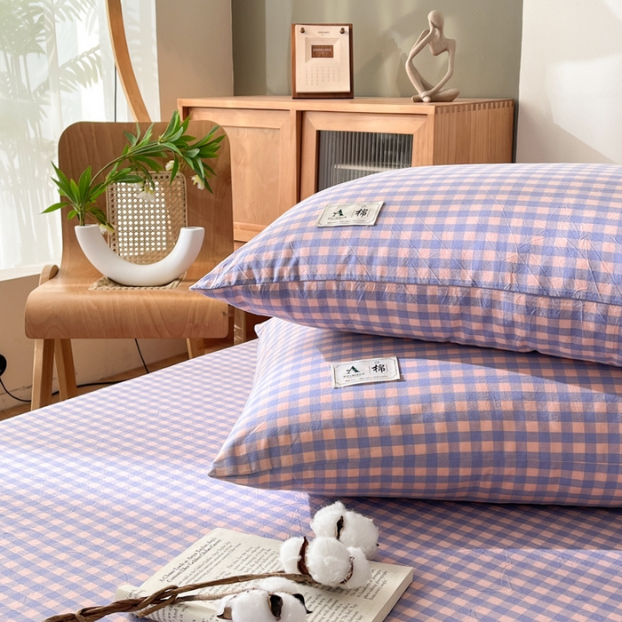 91家纺网 家纺一手货源 找家纺 21度C 2025新款A类全棉母婴级四件套单品系列-单被套 梦幻紫