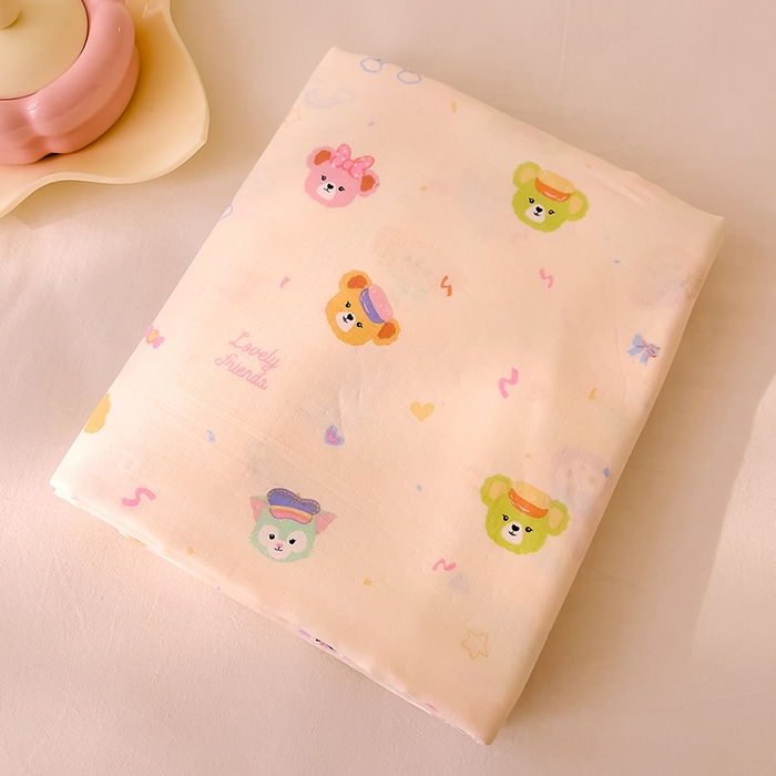 91家纺网 家纺一手货源 找家纺 DoDo 兜兜 2026新款全棉双层纱印花单床单（可定做尺寸） 梦想家