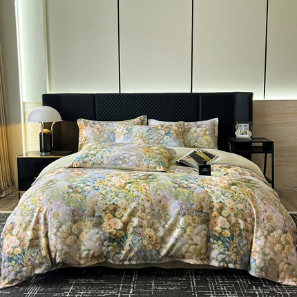 91家纺网 家纺一手货源 找家纺 一比一家纺 2025新款棉代尔轻奢套件 华尔兹