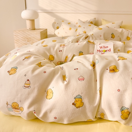 91家纺网 家纺一手货源 找家纺 （总）DoDo 兜兜 2025新款全棉双层纱印花单被套（可定做尺寸）