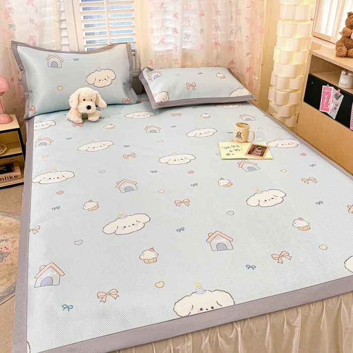 91家纺网 家纺一手货源 找家纺 川悦生活 2025新款数码印花冰藤席 奶屋小汪