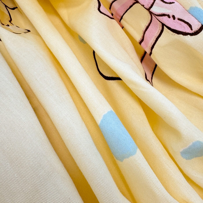 91家纺网 家纺一手货源 找家纺 吉象家纺 2025新款高支密全棉印花单品系列-单床笠 好奇狗