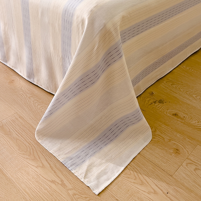 91家纺网 家纺一手货源 找家纺 DoDo 兜兜 2026新款全棉双层纱印花单床单（可定做尺寸） 律动-蓝