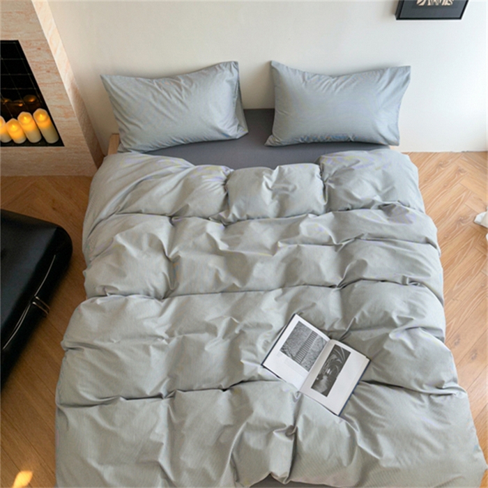 91家纺网 家纺一手货源 找家纺 金丝鸟家纺 2025新款全棉斜纹印花条纹系列四件套及单品 细末