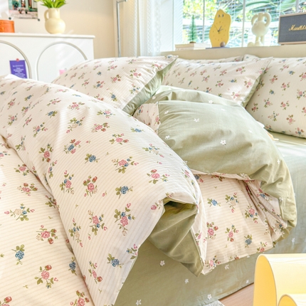 91家纺网 家纺一手货源 找家纺 (总) 清雅福 2025春夏新品全棉13372印花系列四件套