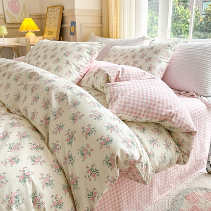 91家纺网 家纺一手货源 找家纺 (总) 清雅福 2025春夏新品全棉13372印花系列四件套