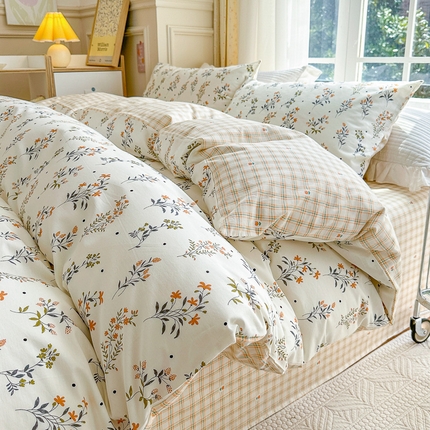 91家纺网 家纺一手货源 找家纺 (总) 清雅福 2025春夏新品全棉13372印花系列四件套