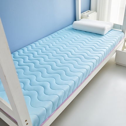 91家纺网 家纺一手货源 找家纺 艺博床垫 2025新款牛奶丝学生床垫 蓝色