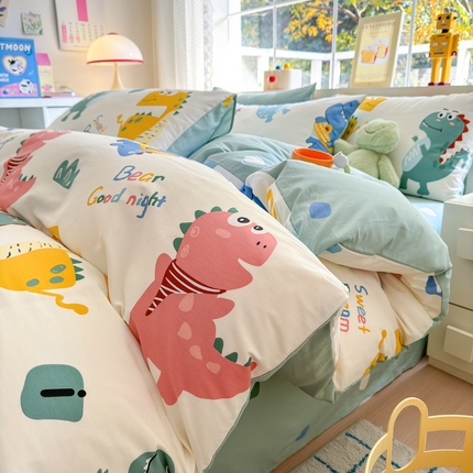 91家纺网 家纺一手货源 找家纺 (总) 清雅福 2025春夏新品全棉13372印花系列四件套