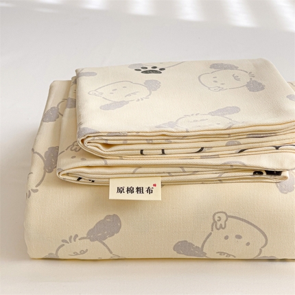 91家纺网 家纺一手货源 找家纺 （总）名兮家居2025新款卡通简约时尚全棉老粗布床单