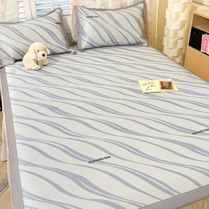 91家纺网 家纺一手货源 找家纺 川悦生活 2025新款数码印花冰藤席 青水集沐