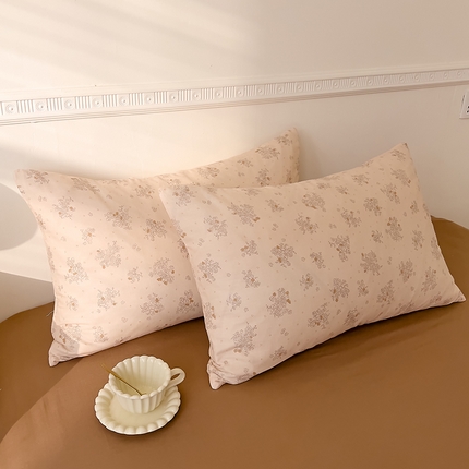 91家纺网 家纺一手货源 找家纺 （总）DoDo 兜兜 2025新款全棉双层纱印花单枕套（可定做尺寸）