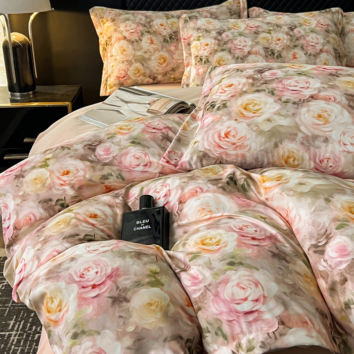 91家纺网 家纺一手货源 找家纺 一比一家纺 2025新款棉代尔轻奢套件 凯莉