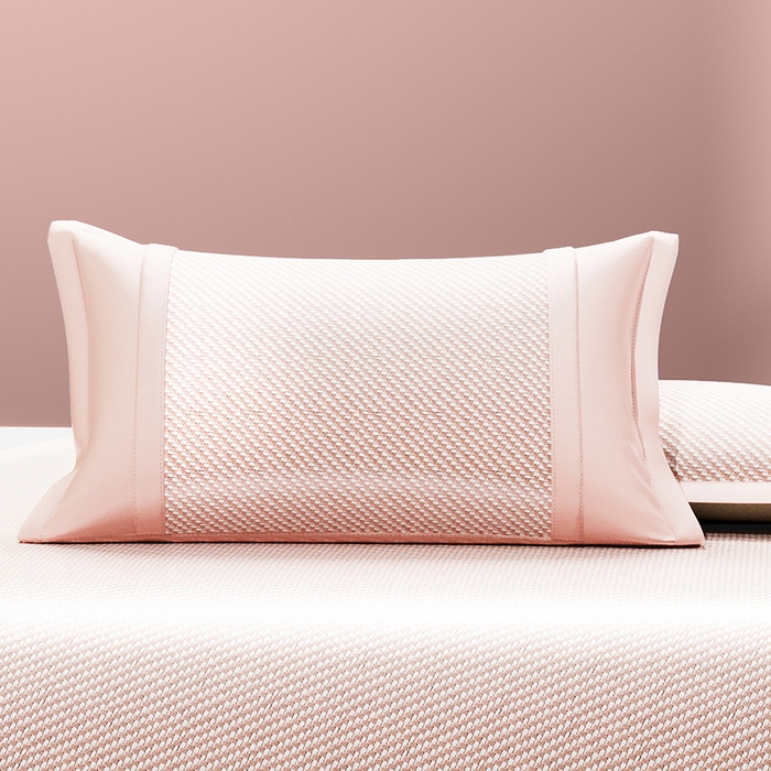 91家纺网 家纺一手货源 找家纺 阿牛席业 2025新款凉感PE冰藤凉席系列-纯逸 纯逸-粉（条席）