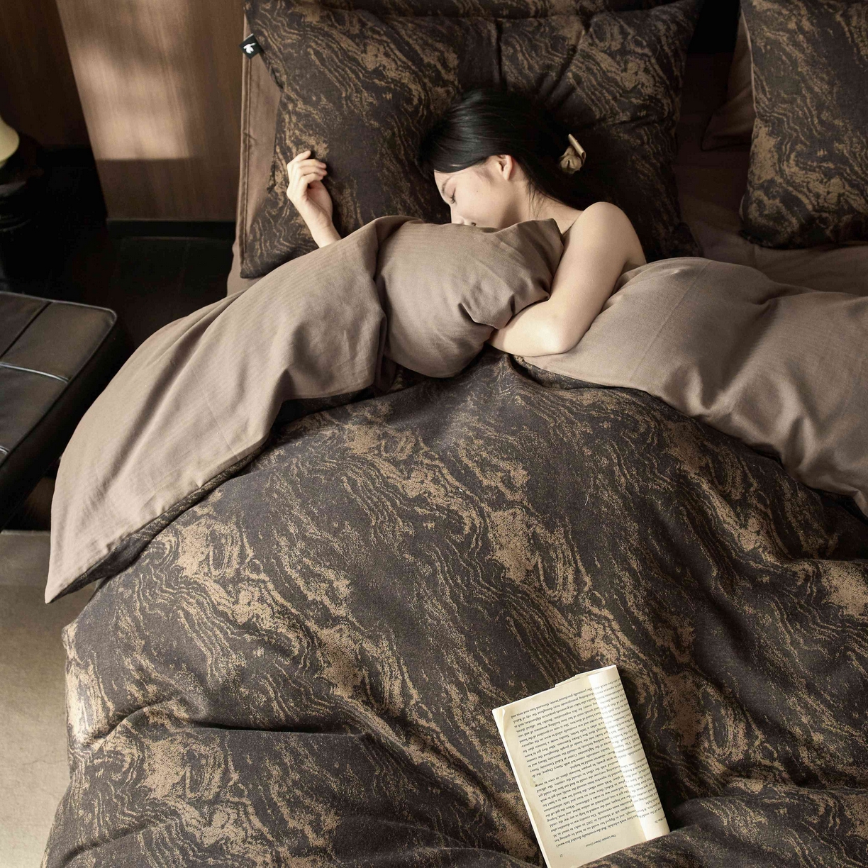 91家纺网 家纺一手货源 找家纺 （总）安莱生活 2025年全棉色织人字纹提花三系列四件套