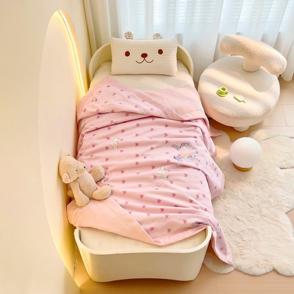 御棉坊 2025新款A类50天丝数码印花夏被子被芯 爱马粉