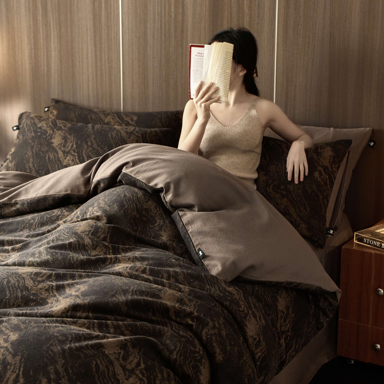 91家纺网 家纺一手货源 找家纺 （总）安莱生活 2025年全棉色织人字纹提花三系列四件套