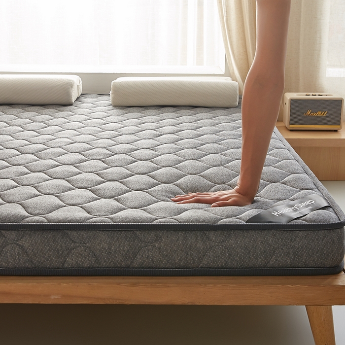 91家纺网 家纺一手货源 找家纺 艺博床垫 2025新款25d立体海绵床垫 格子灰