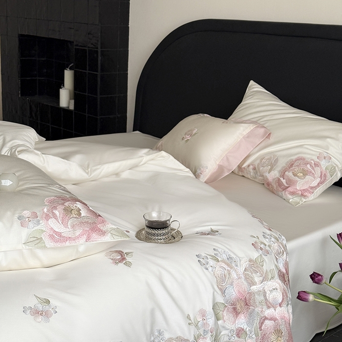 91家纺网 家纺一手货源 找家纺 （总）鹿班家居 2025春夏款100S长绒棉精密刺绣-甜郁季风【标准会员-20元】