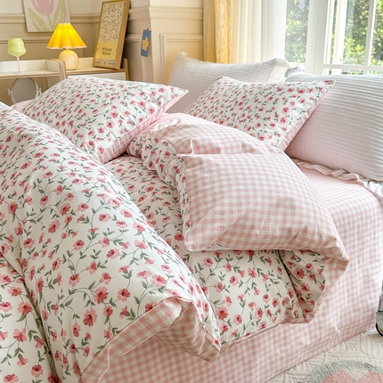 91家纺网 家纺一手货源 找家纺 (总) 清雅福 2025春夏新品全棉13372印花系列四件套