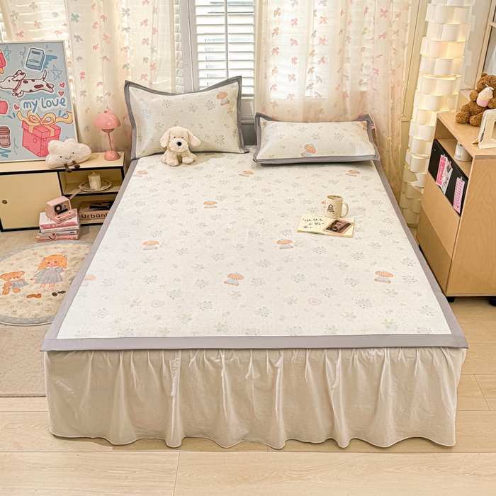 91家纺网 家纺一手货源 找家纺 川悦生活 2025新款数码印花冰藤席 奶芙的哈卡