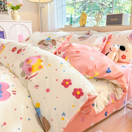 91家纺网 家纺一手货源 找家纺 (总) 清雅福 2025春夏新品全棉13372印花系列四件套