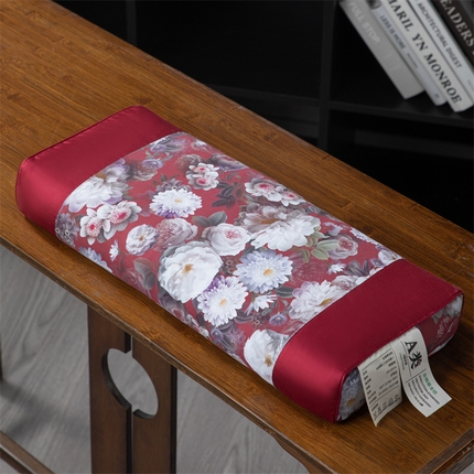 91家纺网 家纺一手货源 找家纺 （总）仁宇枕业 2025新款新品高端奢华全棉贡缎牡丹花开系列全荞麦枕头枕芯