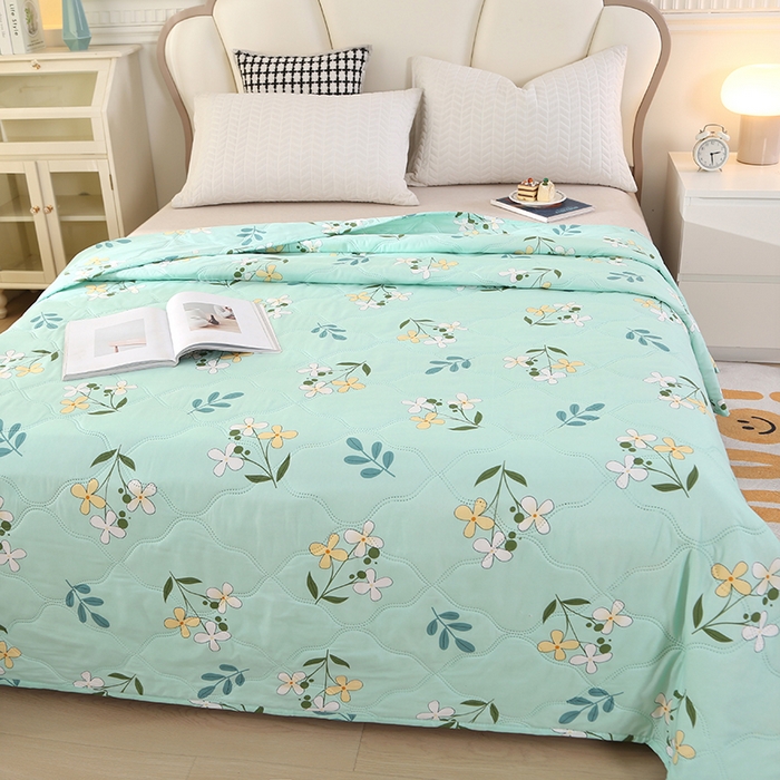 91家纺网 家纺一手货源 找家纺 诗雅纺织 2025新款亲肤柔软钻石绒夏被空调被 枝桠