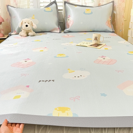 川悦生活 2025新款数码印花冰藤席 甜夏小狗