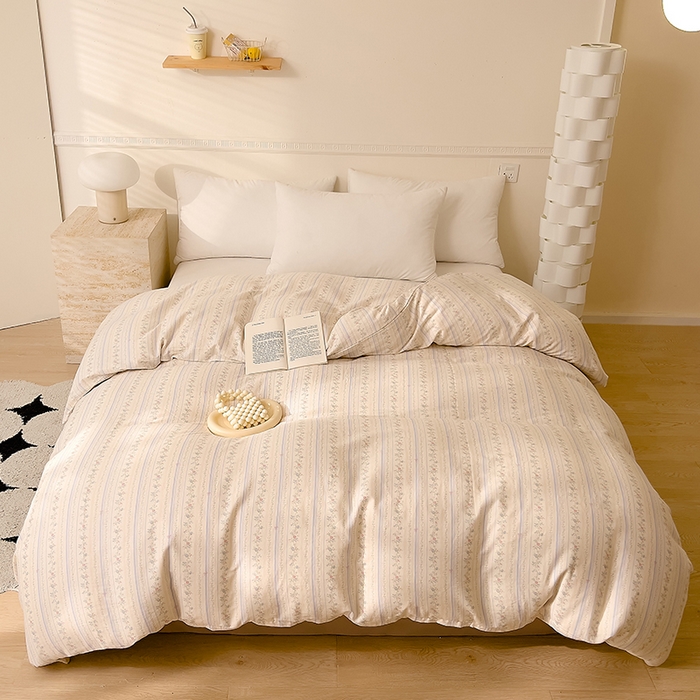 91家纺网 家纺一手货源 找家纺 DoDo 兜兜 2026新款全棉双层纱印花单被套（可定做尺寸） 蓝色的风