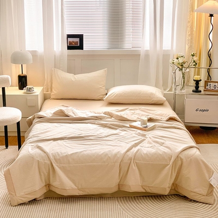 91家纺网 家纺一手货源 找家纺 （总）水洗的故事 2025新款全棉色织水洗棉夏被&四件套