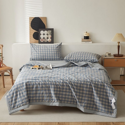 91家纺网 家纺一手货源 找家纺 （总）水洗的故事 2025新款全棉色织水洗棉夏被&四件套