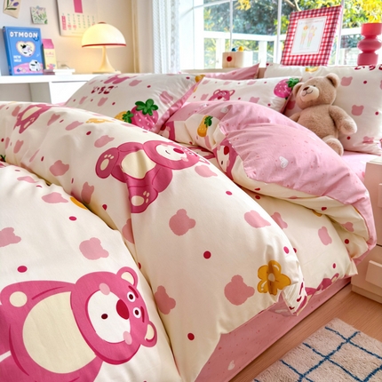 91家纺网 家纺一手货源 找家纺 (总) 清雅福 2025春夏新品全棉13372印花系列四件套