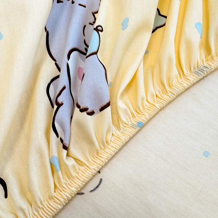 91家纺网 家纺一手货源 找家纺 吉象家纺 2025新款高支密全棉印花单品系列-单床笠 好奇狗