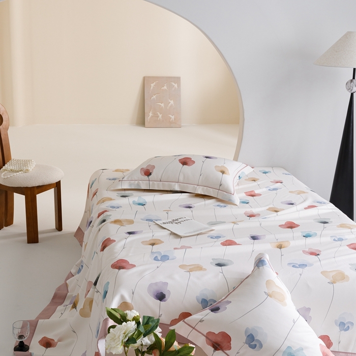 91家纺网 家纺一手货源 找家纺 舒慕 2025新款天丝竹纤维凉席三件套 初语