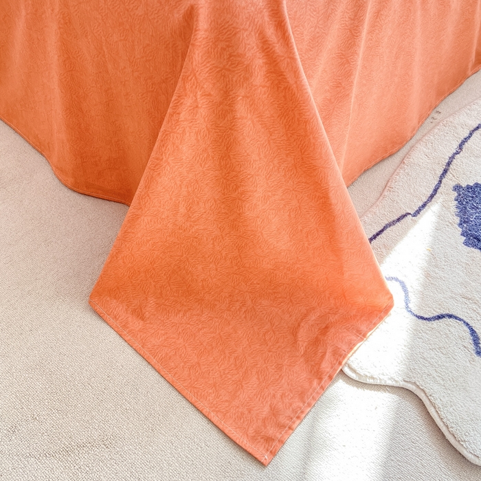 91家纺网 家纺一手货源 找家纺 宜家坊 2025早春新品全棉纯棉喷气13070小清新印花纯棉四件套-风格二 红了石榴