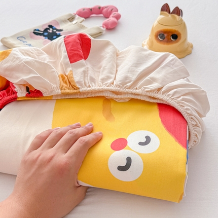 吉象家纺 2025新款高支密全棉印花单品系列-单床笠 微笑天团